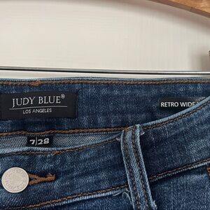 Judy Blue Los Angeles Retro Wide Jeans - Dark Blue